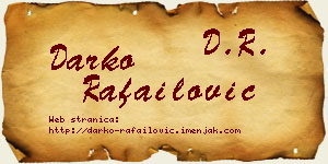 Darko Rafailović vizit kartica